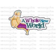 Disney A Whole new World im Premade Scrapbook Page Paper Piece die cut