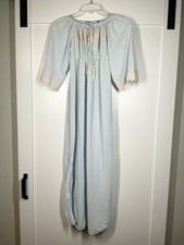 Vintage lace Negligee nightgown Blue retro 1940 s To 1950 s