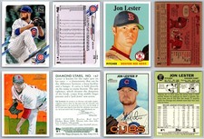 Jon Lester 4 Card Collectors Lot - Boston Red Sox & Chicago Cubs Legend