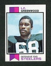 L.C. Greenwood Steelers 2nd Year NFL Rookie 1972 Topps Football Card #165 RC. rookie card picture