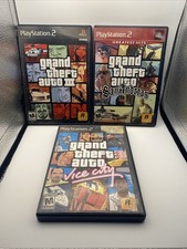 3 game Ps2 bundle- GTA 3, GTA Vice City, GTA San Andreas Read Description
