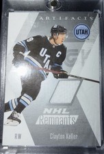 Clayton Keller NHL Remnants Relic 2025-26 UD Artifacts #NR-8 Utah Hockey Club