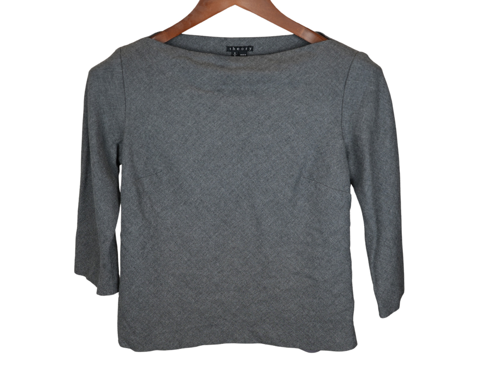 Theory Top – Everyday Basic –  Gray – Structured … - image 1