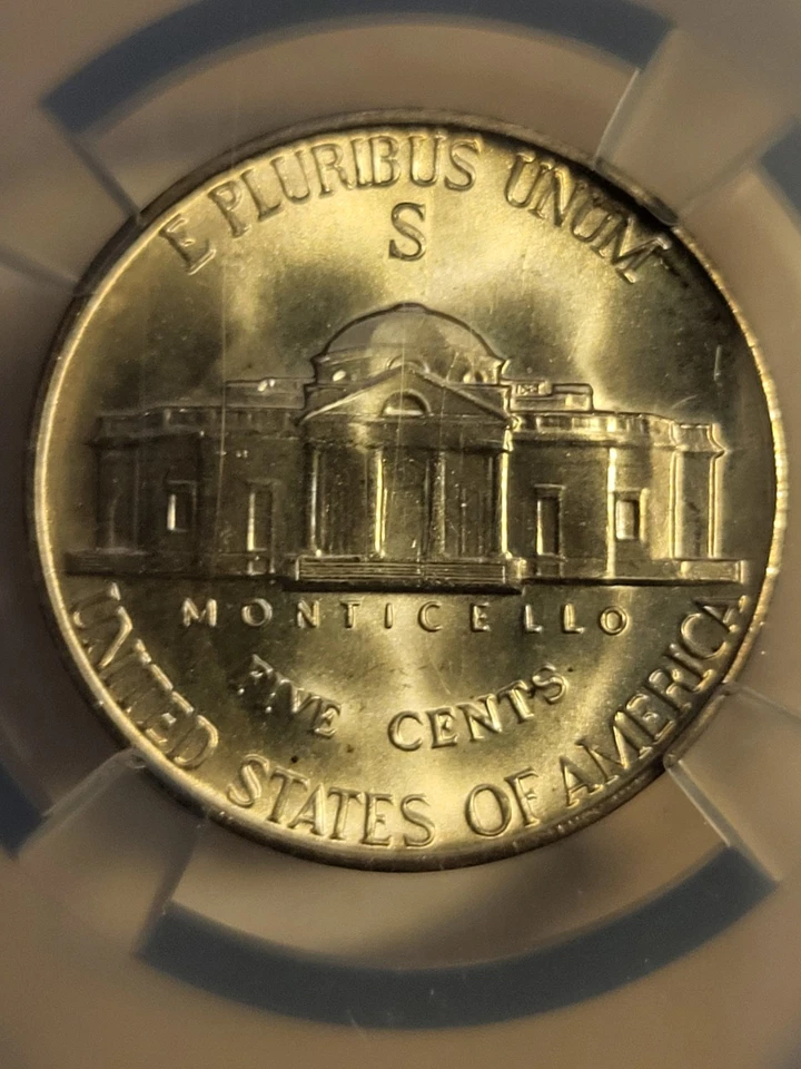 1943-S Silver Jefferson War Nickel,NGC MS66 5FS, PURPLE CORE BERT LABEL,GORGEOUS - Image 4 of 4