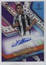 2024 Topps Finest UEFA Club Competitions Purple Refractor /299 Kenan Yildiz Auto