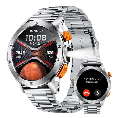 Military Smart Watch for Men Call Receive/Dial Fitness LED Flashlight Waterproof - Picture 10 of 13