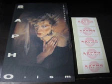 Sapho Saphoism Japan Book with Sticker Sheet in 1984 French Artist