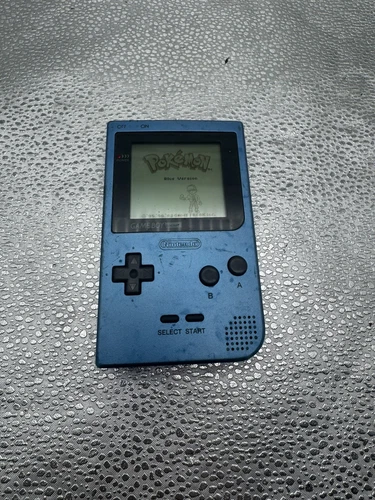 Nintendo Gameboy Pocket Ice Blue Tested Working Handheld Console