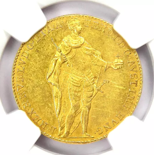 1844 Hungary Gold Ducat Coin 1D - Certified NGC Uncirculated Detail (UNC MS)