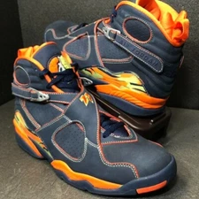 Nike Air Jordan 8 Retro Ls Midnight Navy Blaze-P Pd 316324-481 Men US 11.5