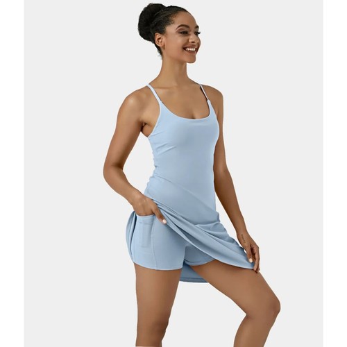 NWT Halara Softlyzero Airy Backless Cut Out Active Pickleball Exercise Dress XL