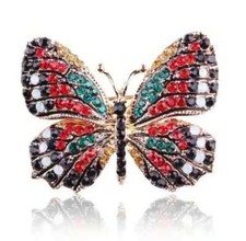 Sparkling Rhinestone Butterfly Brooch Gift Women Exquisite Fashion Holiday GIft