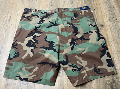 Polo Ralph Lauren Mens Camo Chino Classic Fit Flat Front Shorts