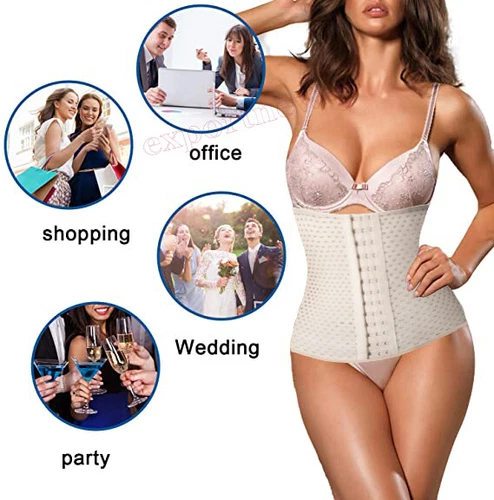 WAIST TRAINER CORSET Breathable Tummy Girdles Belt Sport Body Shaper Control UK - Picture 8 of 12