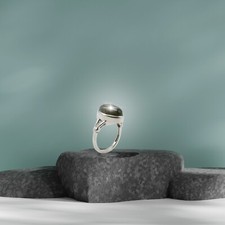 Handmade Natural Labradorite Gemstone 925 Sterling Silver Ring Jewelry Gift