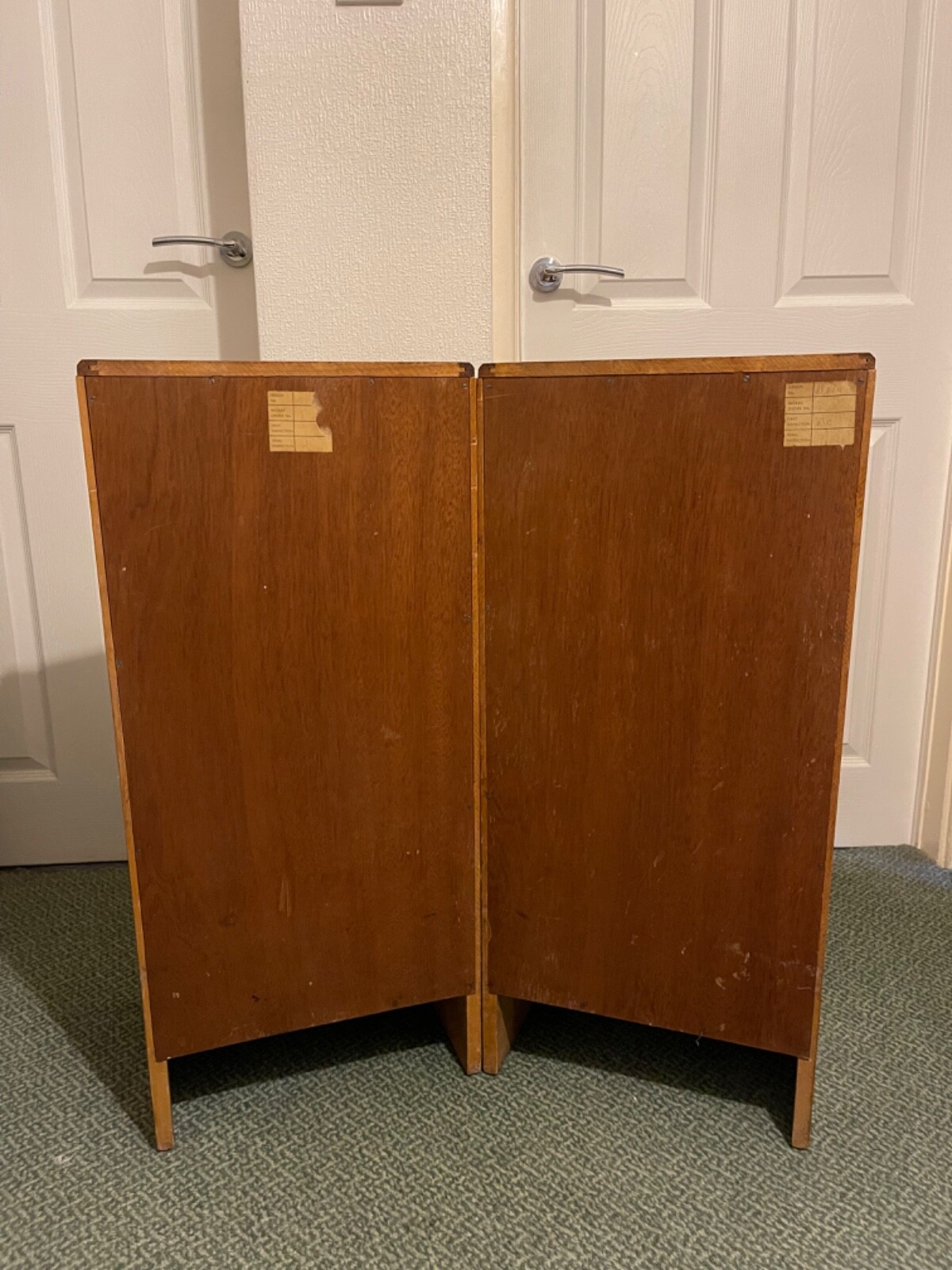 2x 1950's G Plan Brandon Model 869 Bedside (Rare angled sides