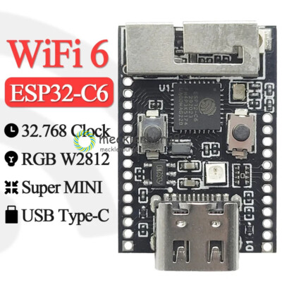 Type-C ESP32-C6 Development Board WiFi + Bluetooth Module RISC-V 32-bit Processor