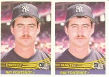 2 CARD 1984 DONRUSS RAY FONTENOT BASEBALL CARD LOT #370