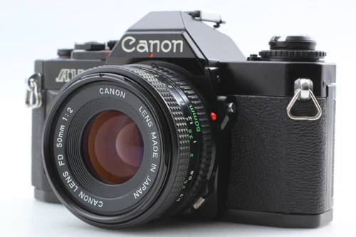 READ [Near MINT] Canon AV-1 Black 35mm SLR Film Camera New FD 50mm F2 From JAPAN