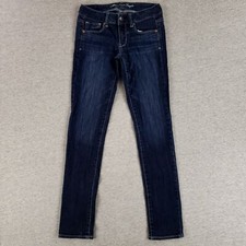 American Eagle Sz 2 Skinny Jeans Stretch Old School Lower Rise Y2K Dark Wash