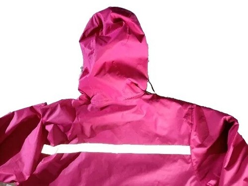 Martha's Vineyard Size XL Girls) 14/16 Pink Black Dog Hooded Rain Jacket Coat - Picture 10 of 12