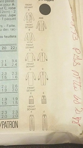 BUTTERICK 1980's-90's MISSES Petite JACKET PANTS SKIRT DRESS TOP PATTERN - 6353 - Picture 5 of 7