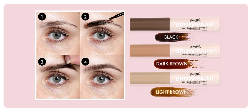 Tinta de sobrancelha BARRY M Longwear tom descascável - Tatuagem de sobrancelha semipermanente 5 DIAS - Imagem 2 de 4
