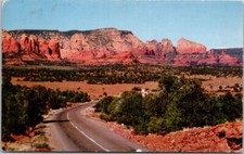 Oak Creek Canyon's Red Rock Mountains Arizona 1956 Vintage Chrome Postcard A92
