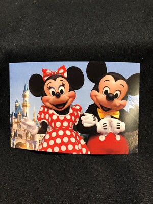 Disney Parks Postcard 6x4 Mickey And Minnie Mouse And Cinderella S Castle New