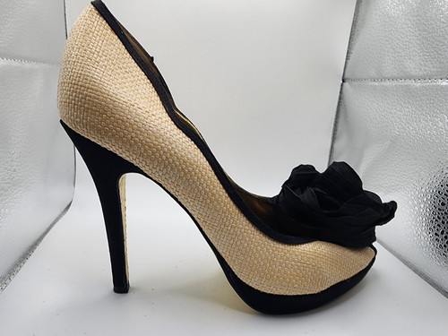 Beverly Feldman Tan and Black High Heels - Picture 3 of 10