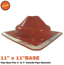 Silicone Metal Roof Insulated Pipe Flashing Square Base for Wood Stove Fireplace