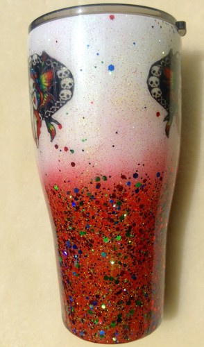 CUSTOM 30 oz Hogg Tumbler FAIRY W/ SKULL WINGS - Picture 3 of 8