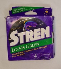 NOS MADE IN USA SPOOL OF STREN 14LB 330YDS GREEN FLUORESCENT FISHING LINE