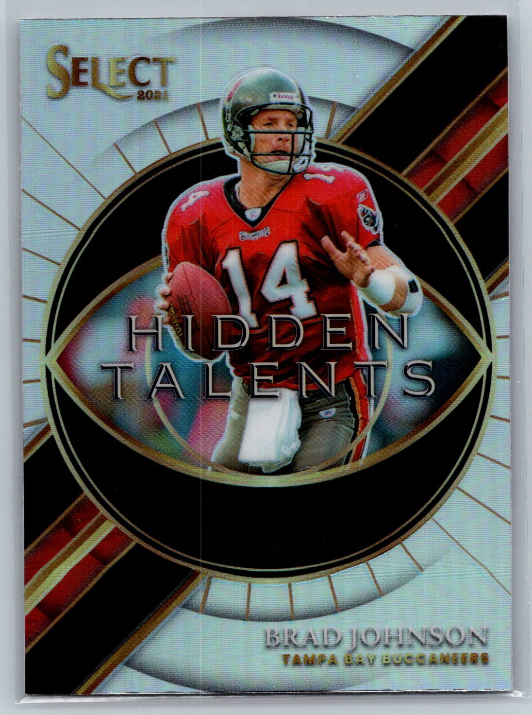 2021 Panini Select #HT-24 Brad Johnson Hidden Talents Prizm Silver Buccaneers