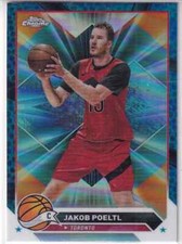 2023-24 Topps Chrome #59 Jakob Poeltl Blue Basketball Refractors