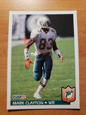 1992 Fleer #222 Mark Clayton - Miami Dolphins - NFL - Fresh Pull