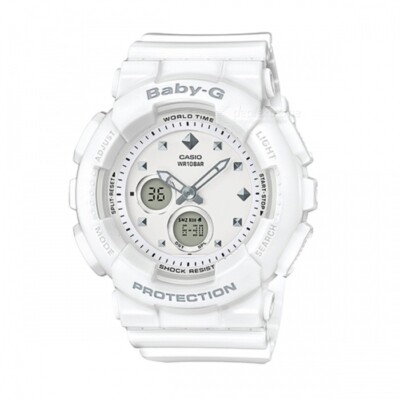 Casio Analog-Digital White Dial Women's Resin Strap Baby-G Watch BA-125-7ADR