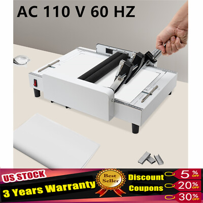 A3 Booklet Folding Binding Machine Paper Stapling Making Book Stapler Office 60W
