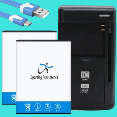 2x 2700mAh Durable Standard Battery+Charger+Micro USB Cable f ZTE Stratos Z819L