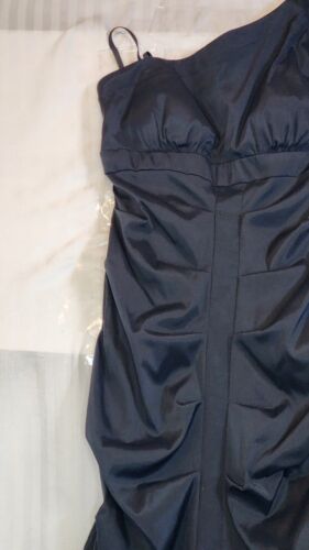 Xscape by Joanna Chen 6 Black One Strap Ruched Long Evening Mermaid Dress - Picture 5 of 10