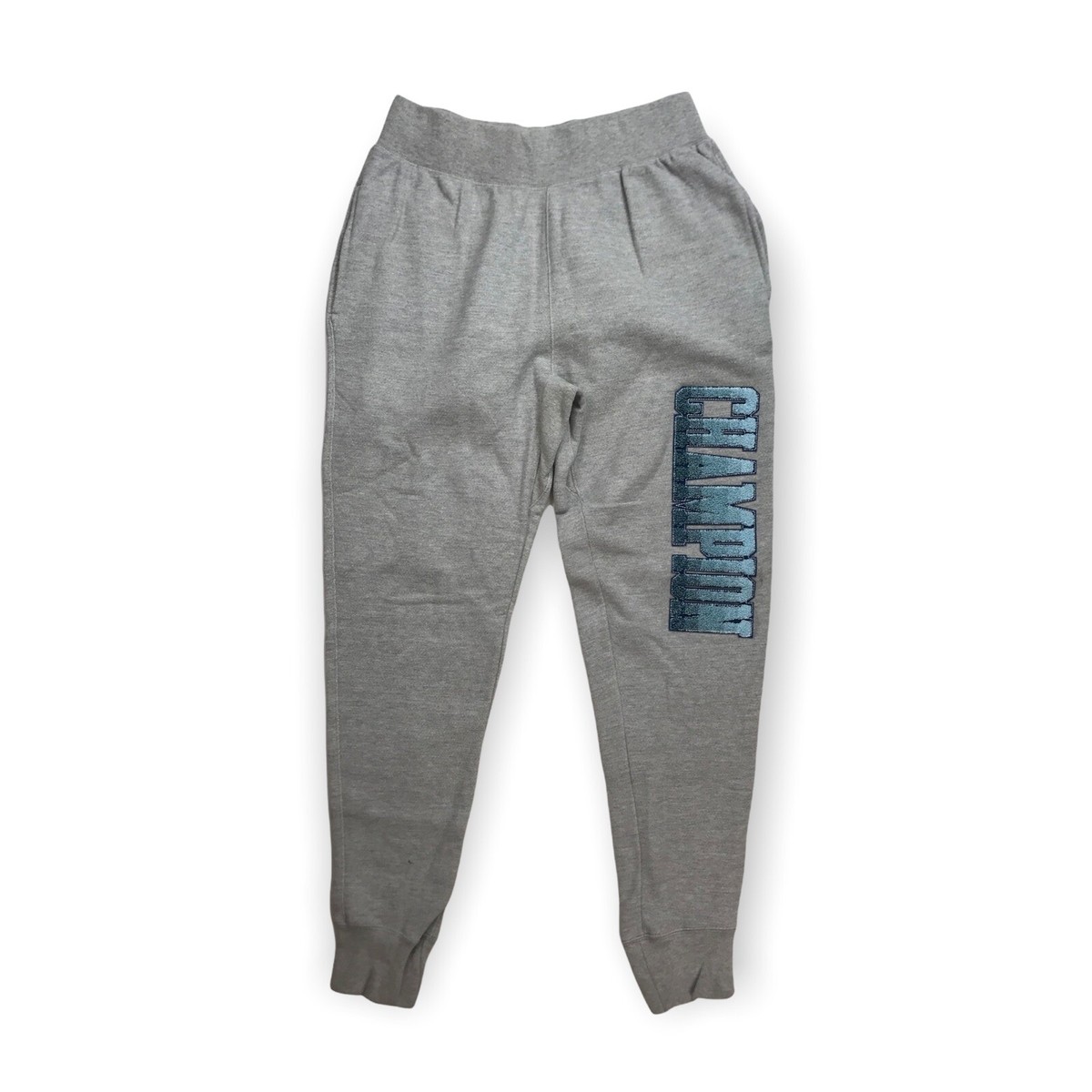 Champion Men 100% AUTHENTIC sweat pants size Large Grey Logo