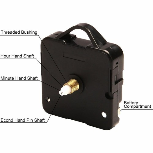 Wall Clock Movement Mechanism Battery Operated DIY Repair Replacement Parts Kit - Picture 3 of 8