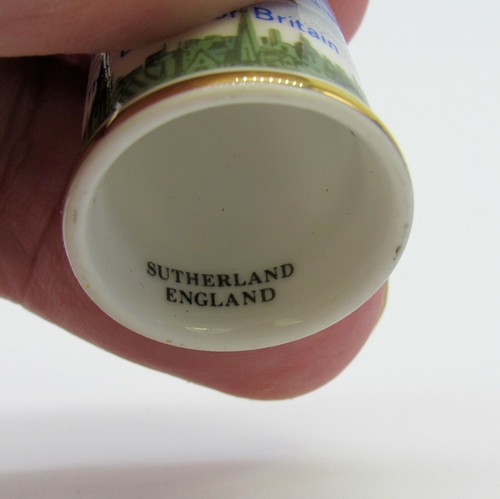 SUTHERLAND COLLECTABLE THIMBLE '45TH ANNIVERSARY, BATTLE OF BRITAIN' FROM 1985 - Picture 5 of 6