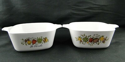 CORNING WARE SPICE OF LIFE P-43-B SET OF 2 PETITE PANS