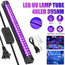 UV Black Light Bar Fixtures Ultraviolet Lamp Strip US Plug DJ Party Club 48LED