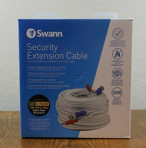 Swann Security Extension BNC Cable 200ft/60m for sale online eBay