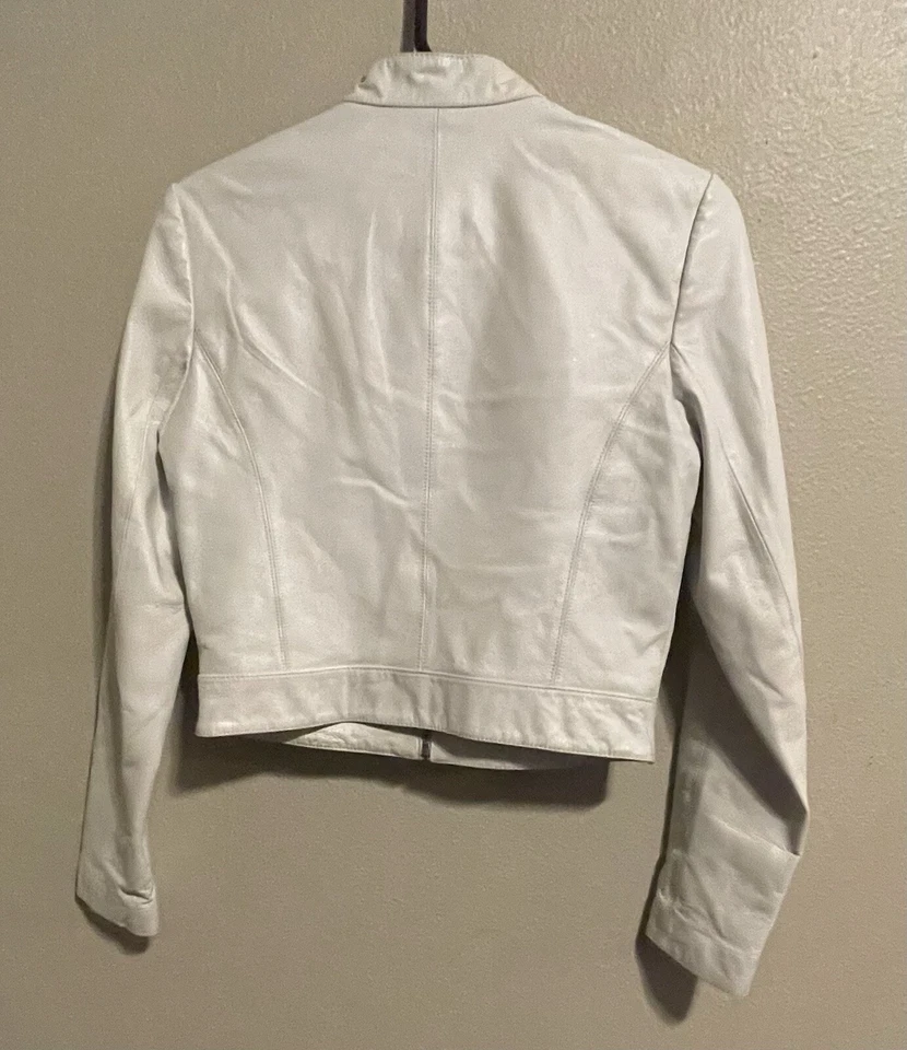 Chaqueta De Colección Wilsons Máxima Cuero Racing Café Racer Moto Mujer’s M. J1778 Foto 2 de 4