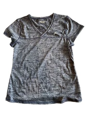 Head EUC Women's L Navy Blue 100% Polyester V Neck Active Top