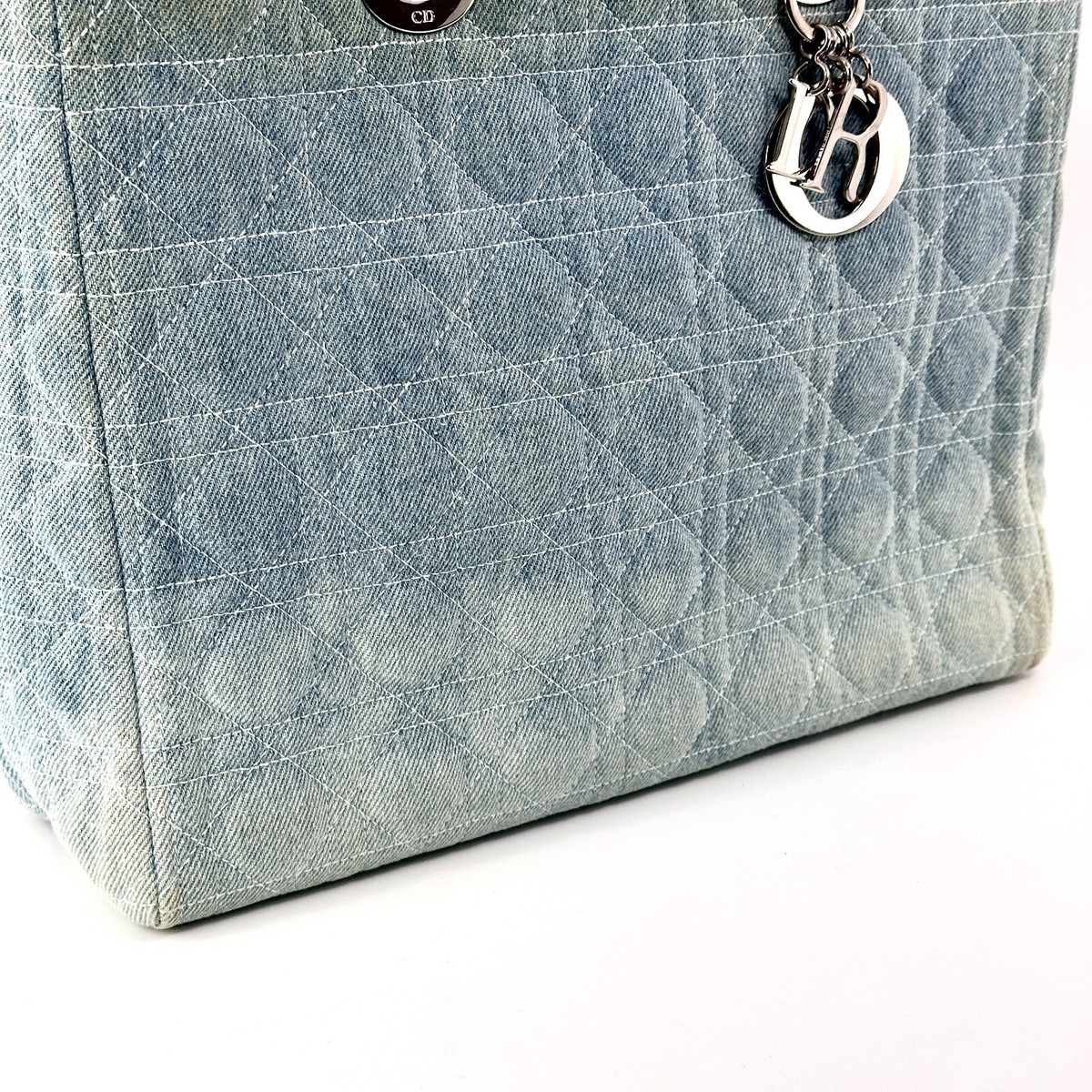 Dior Lady Dior Handbag Denim Auth *0570 | eBay