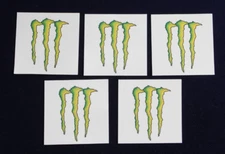 LOT of 5 Monster Energy Drinks Logo Temporary Tattoos